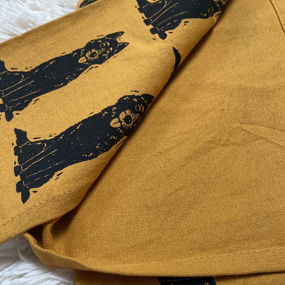Primatives By Kathy Husky Kitchen Towel 💗 Mustard & Black - Picture 9 of 16